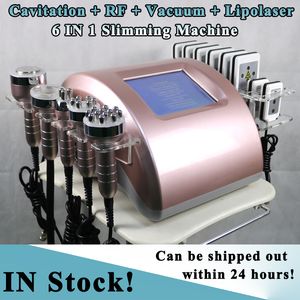 Cavitatie Sixpolar RF Laser Lipo Machine voor thuisgebruik Vacuüm afslanke lichaamsvorming van gewichtsverlies machines