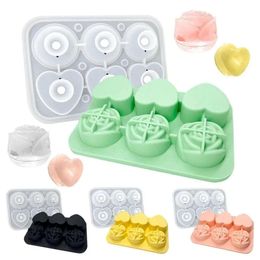 Holte Cube 4/6 Trade Hart Rose vorm Siliconen Jelly Pudding Cream Mold Ice Ball Maker voor whiskystaarten Soda