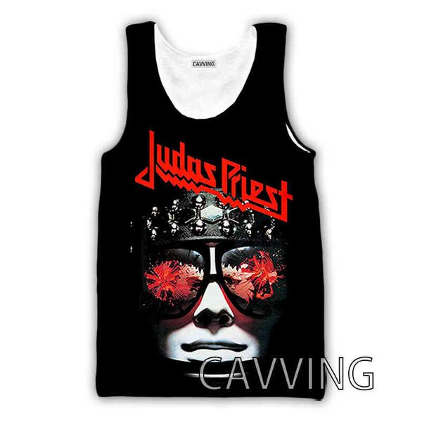 CAVVING 3D impreso Judas Priest Rock Band Tank Tops Harajuku chaleco verano camiseta interior camisas Streetwear para hombres/mujeres