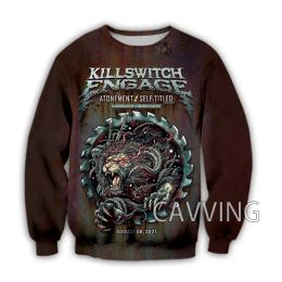 Cavving 3D -geprinte KillSwitch Engage Crewneck Sweatshirts Harajuku Styles Tops Tops Sweatshirts met lange mouwen voor mannen/vrouwen