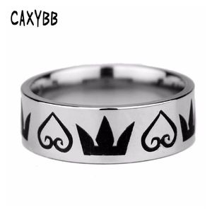 Nueva llegada Classic Movie Ring Kingdom Hearts Emblem Symbol Ring Jewelry Acero inoxidable Hombres y mujeres regalo