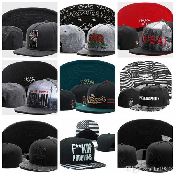 Cayler Sons Baseball snapback casquettes à l'extérieur réglable berlin DUBAI Biggie étant poli problèmes 99 gorras os hommes femmes hats239G