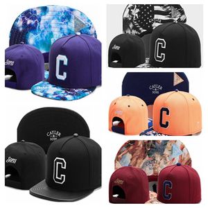 Cayler Sons C lettre Snapback chapeaux ciel étoilé cuir usa drapeau fleur bord casquettes de baseball en plein air Bone gorras hombre mode Casquette Chapeu