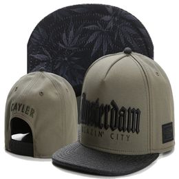 Cayler Sons Caps Baseball Blazin City Leat Lederen Brim Hip Hop Hats Sport Verstelbare Snapback Cap