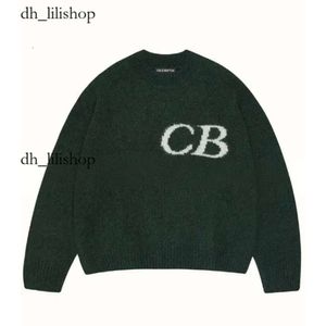 Cb Knit Cole Buxton Knit Bleu Foncé Cole Buxton Pull pour Hommes Femmes Oversize Tissu Lourd Fw Cb Sweatshirts Tricot Jacquard 240103