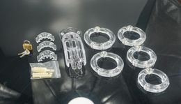 Cb4000 Cockrings Mâle Cage En Plastique Dispositif Sm Pénis Anneau Bondage Sex Toys Pour Men1854921