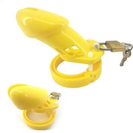 CB6000 CB6000S jaune en plastique mâle chasteté Cage pénis anneau dispositifs de verrouillage coq produits sexuels pour hommes G738 240117