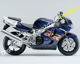 CBR 900 RR Carrosserie Carénage Kit 900RR CBR900 Pour Honda CBR900RR Fireblade 919 Bleu Foncé Blanc Moto Carénages 1998 1999 98 99