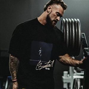 Cbum Gym Oversized Fitness Men Shirt Bodybuilding Workout 100% algodón camisetas Summer Basketball Running Oversized US Size T-shirts