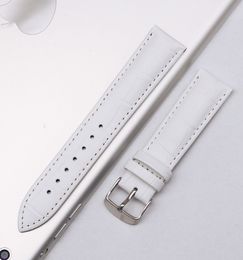 CC-2 Universal Soft Watch Bands Naaldpatroon Heren Zweetbestendige ultradunne echte lederen band voor smartwatch