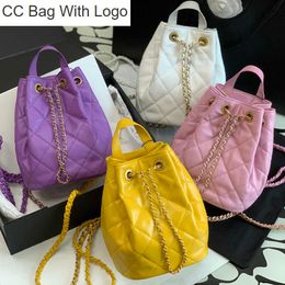Sac cc 10a sac de seau de qualité supérieure 19cm Lady Double épaule sacs à crampons sacs de créateurs en cuir authentiques sacs de luxe sac à bandoulière