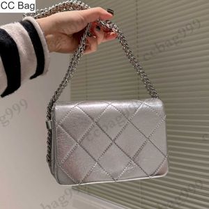 CC Sac Classique Matelassé Chaîne Roulée Designer Sacs En Cuir Véritable Diamant Argent Métal Lourd Chaîne Fourre-Tout Sac À Bandoulière Français Femmes Mini Sacs À Main Bandoulière Portefeuille