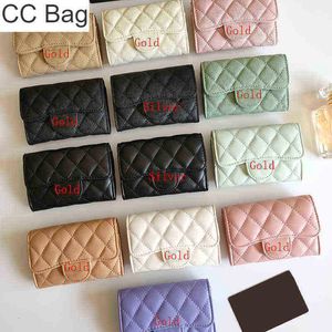 CC Bag Portemonnees 2022ss F/w Classic Mini Flap Tiny Purse Bags Caviar Kalfsleer/lamsleer Echt leer Kaarthouder Luxe Portefeuilles