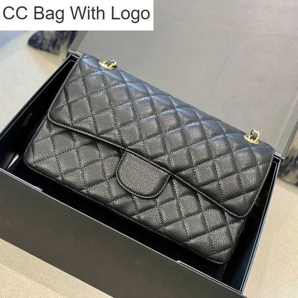 CC Bag Otros bolsos 5A bolso pequeño clásico diseñador femenino diamante doble disco acolchado oro y plata piel de becerro bolso caviar matelase cadena violín debería