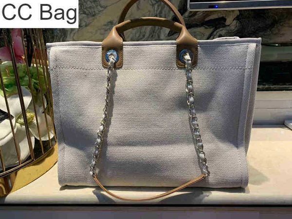 CC Bag Shopping s 2022, venta al por mayor, gran capacidad, material de lona de playa para mujer, monedero grueso adecuado para las vacaciones diarias