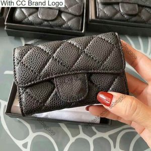 CC Card Holders Vintage Flap Mini Caviar Card Holders Cuir de vachette noir grainé matelassé Designer Wallet French Handbag Coin Purse Portable Luxury Clutch Wal