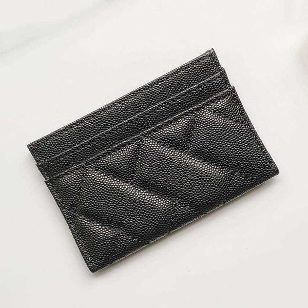 CC Caviar Leather Designer Card Case Case Holders Passport Passport Designers Classic Lattice Bols