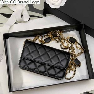 CC Cross Body Original Quality Luxe Designer Cross Body Bag Mini WOC 15,2 cm Lambsklein -portemonnee op kettingzakken met doos C143