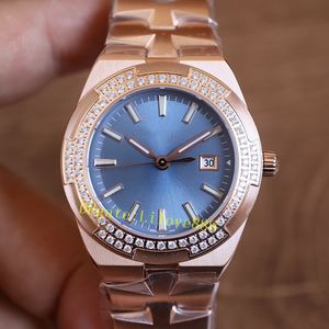 CC Factory Women kijken 33 mm Eta Quartz Movement Bekijk Sapphire Diamond Inlay Dial Platinum Riem