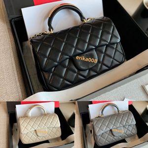 Cc Flap Bag Bolso Vintage Diseñador Pequeño Cuero Genuino Clásico Top Handle Gabrielle Style monederos diseñador mujer bolso 20cm