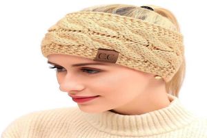CC bandeau coloré tricoté Crochet bandeau hiver oreille plus chaud élastique bandeau large cheveux accessoires 20212717751