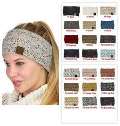 CC gebreide hoofdband volwassenen man vrouw sport winter warme mutsen haaraccessoires boho yoga hoofdbanden tovenaar hoed oor hoofd 21 Col3132333