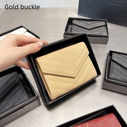 billeteras de cuero cc soporte para tarjetas diseñadora mujer monedera de monedas poderosas pequeñas billetera zippy lindo caviar negro
