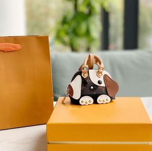 CC Edición limitada Carteras para llaves unisex Bolsa Diseñador de lujo Monederos con concha de elefante para perro con llavero Cremallera clásica Tarjeta múltiple 290J