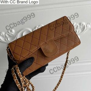 Cc schoudertassen ontwerper dames caviar schouder schouder cross-body kettingzakken met portemonnee woc glanzende korrelige kalfsleer leer portemonnees gouden hardwarekaart houder portefeuilles lu