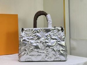 CC Silver Econyl recyclé Pillow Speedy bag Bandouliere Sac à main en nylon OnTheGo Tote Maxi Multi Pochette sac à main Broderie Mini Monograms bumbag M20973 M20971 M21056