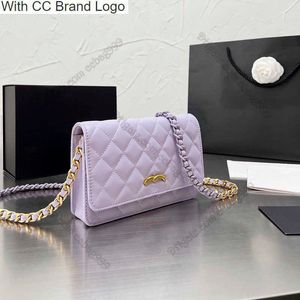 CC Wallets Luxury 2022 French Ladies Designer Wallets on Chain Sacs à main à rabat matelassé en cuir véritable Matériel en métal doré Porte-cartes Pochettes Porte-monnaie Wa