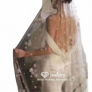 CC Wedding Veil Bridal Hair Assessions for Women Elegant Imitati Pearl LG Cathedral Veils met Comb 3M ory Color V679 A1YG#