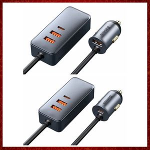 Cargador de coche CC249 de 120w, carga rápida 4,0 QC3.0, USB tipo C, para iPhone 12, 11, Xiaomi, Samsung, MacBook y portátil