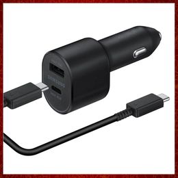 CC310 45W 15W Samsung Originele PD Type C Car Auto Charger Dual USB Port Galaxy S22 Ultra 5G S22 S21 Tab S8 Z Flip3 A52S Note 20 F62