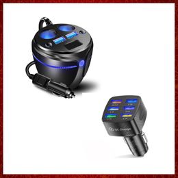 CC360 120W chargeur de voiture USB pour allume-cigare 4 en 1 adaptateur de téléphone de voiture à Charge rapide pour iPhone 13 Pro max 12 11 Xiaomi Samsung