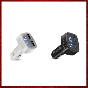 Adaptador de cargador de coche USB Dual CC372, cargador de coche de 2 puertos 5V 3.1A para Samsung con pantalla LED Digital de voltaje/temperatura/corriente