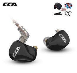 CCA CA16 7BA1DD Hybride stuurprogramma's in oortelefoon met 2 -pin kabelhifi -bewakingsheadset voor KZ ZSN Pro ZST ZSX C12 C16 A10 Z1D8524886