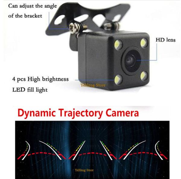 Caméra de recul CCD grand angle étanche pour piste de trajectoire dynamique de voiture avec 4 LED Vision nocturne Kit d'aide au stationnement étanche6524943