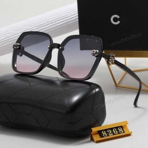 Lunettes de soleil CCity Fashion Designer Channel Lunettes de soleil pour femmes Haut tendance Conduite en plein air Protection UV Grand cadre MgAl Logo W2omen lunettes de soleil avec boîte S2