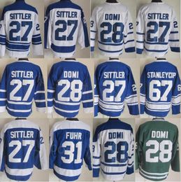 CCM Hockey Retro 31 Grant Fuhr Jersey 75e anniversaire retraite 67 Stanleycup 27 Darryl Sittler 28 Tie Domi 13 Mats Sundin Vintage Classic tout cousu pur coton