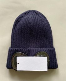 Ccp dos lentes hombres gorras de punto de algodón gorros de abrigo al aire libre trackcaps casual invierno sombreros a prueba de viento lente extraíble3839094