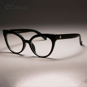 Ccspace dames retro bril frames elegante kat oog dames merk designer vrouwelijke optische brillen mode eyewear 45143