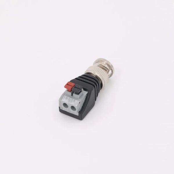 Adaptateur de caméra CCTV Adaptateur Système Accessoires avec BNC Male Plug Push Fonduant Type pour l'adaptateur de connecteur 12V Compatible avec la sécurité