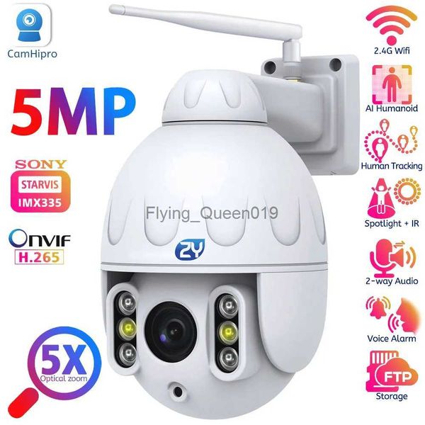 Lente CCTV 20X Zoom 5MP Wifi PTZ Cámara de vigilancia Al aire libre A todo color Noche Seguimiento humano Inalámbrico Velocidad Domo Metal Cámara de seguridad IPC YQ230928