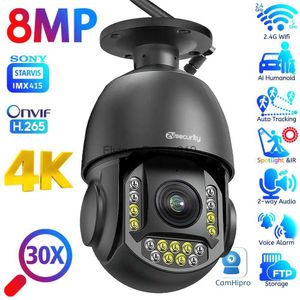 CCTV Lens 4K 30X Zoom PTZ Surveillance Camera Outdoor WIFI 8MP Color Night View 100M IR Humanoid Tracking Speed Dome CCTV Security Camera YQ230928