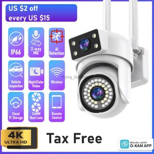 CCTV Lens 4K PTZ Wifi Camera 8MP Dual Len Outdoor Surveillance Camera Human Detect Auto Tracking Waterproof Security Night Vision YQ230928