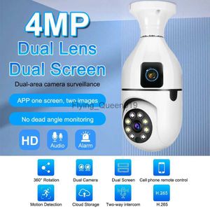 CCTV Lens 4MP Wifi E27 Lamp Nachtzicht Camerabewaking Full Color Automatische Body Tracking 4X Digitale Zoom Video Beveiligingsmonitoring YQ230928