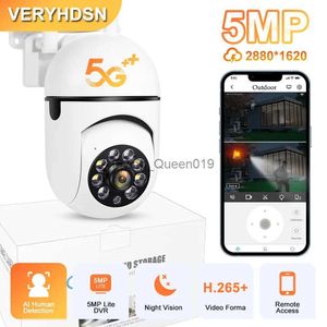 Objectif CCTV 5G Caméras étanches extérieures Wifi 2/3 / 5MP Caméra de sécurité de surveillance Zoom 4.0X Moniteur sans fil externe Piste Vision nocturne YQ230928