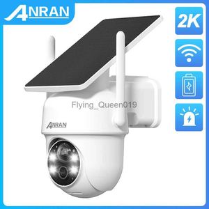 CCTV-lens ANRAN 2K zonnebatterij WiFi-camera Sirene-alarm Buiten Draadloos tweewegsaudio Humanoïde detectie Bewakingsbeveiligingscamera YQ230928