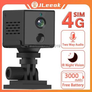 Lente CCTV JLeeok 4MP 4G Tarjeta SIM Mini cámara Batería incorporada 3000mAh PIR Detección humana WIFI Vigilancia de seguridad Cámara IP OKAM PRO YQ230928